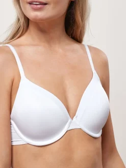 White Full Cup A-E Light Pad Full Cup Smoothing Ultimate Comfort T-Shirt Bra