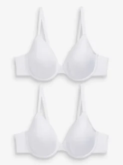 White Full Cup A-E Smoothing Ultimate Comfort Bras 2 Pack