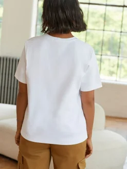 White Heavyweight Short Sleeve Crew Neck T-Shirt