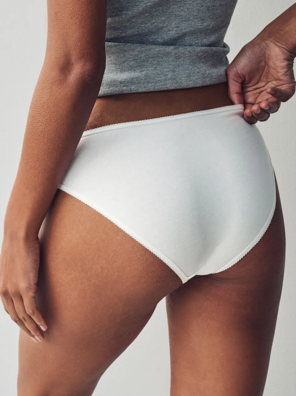 White High Leg Cotton Rich Knickers 5 Pack