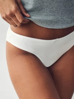 White High Leg Cotton Rich Knickers 5 Pack