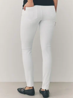 White Jersey Denim Leggings