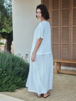 White Jersey Two In One T-Shirt Dress