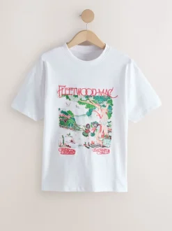 White License Fleetwood Mac Graphic Short Sleeve Crew Neck T-Shirt