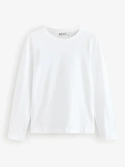 White Long Sleeve Crew Neck T-Shirt