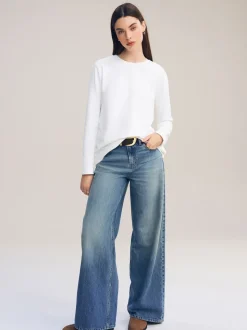 White Long Sleeve Heavyweight Crew Neck T-Shirt