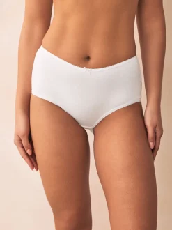 White Midi Cotton Rich Knickers 5 Pack