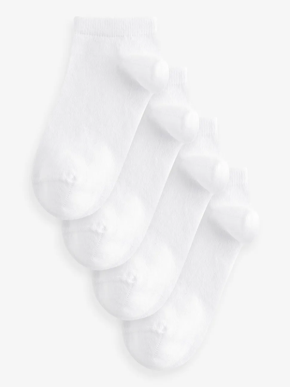 White Modal Trainer Socks 4 Pack