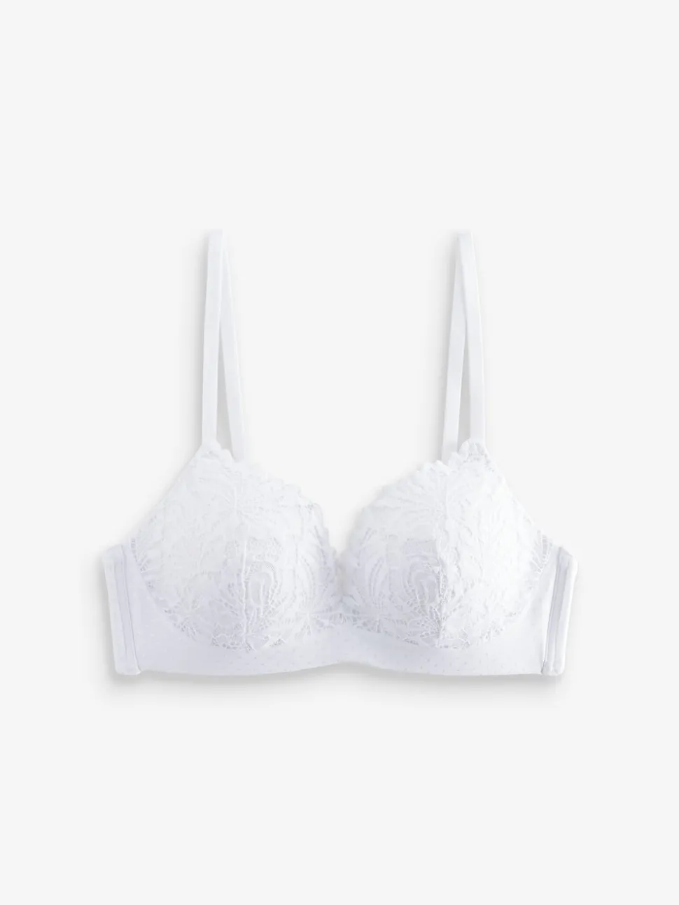 White Pad Non Wire Lace Ultimate Comfort Bra