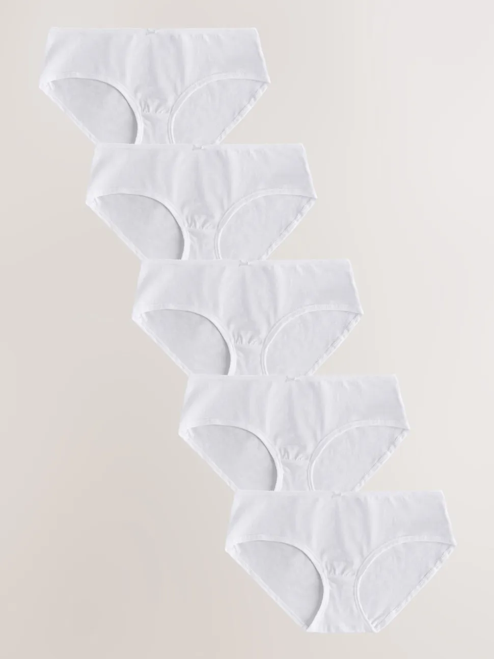 White Short Cotton Rich Knickers 5 Pack