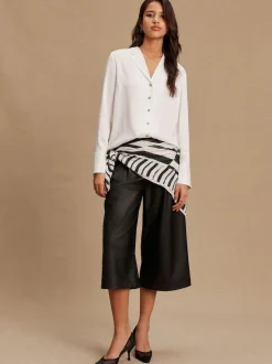 White Soft Revere Collar Long Sleeve Shirt