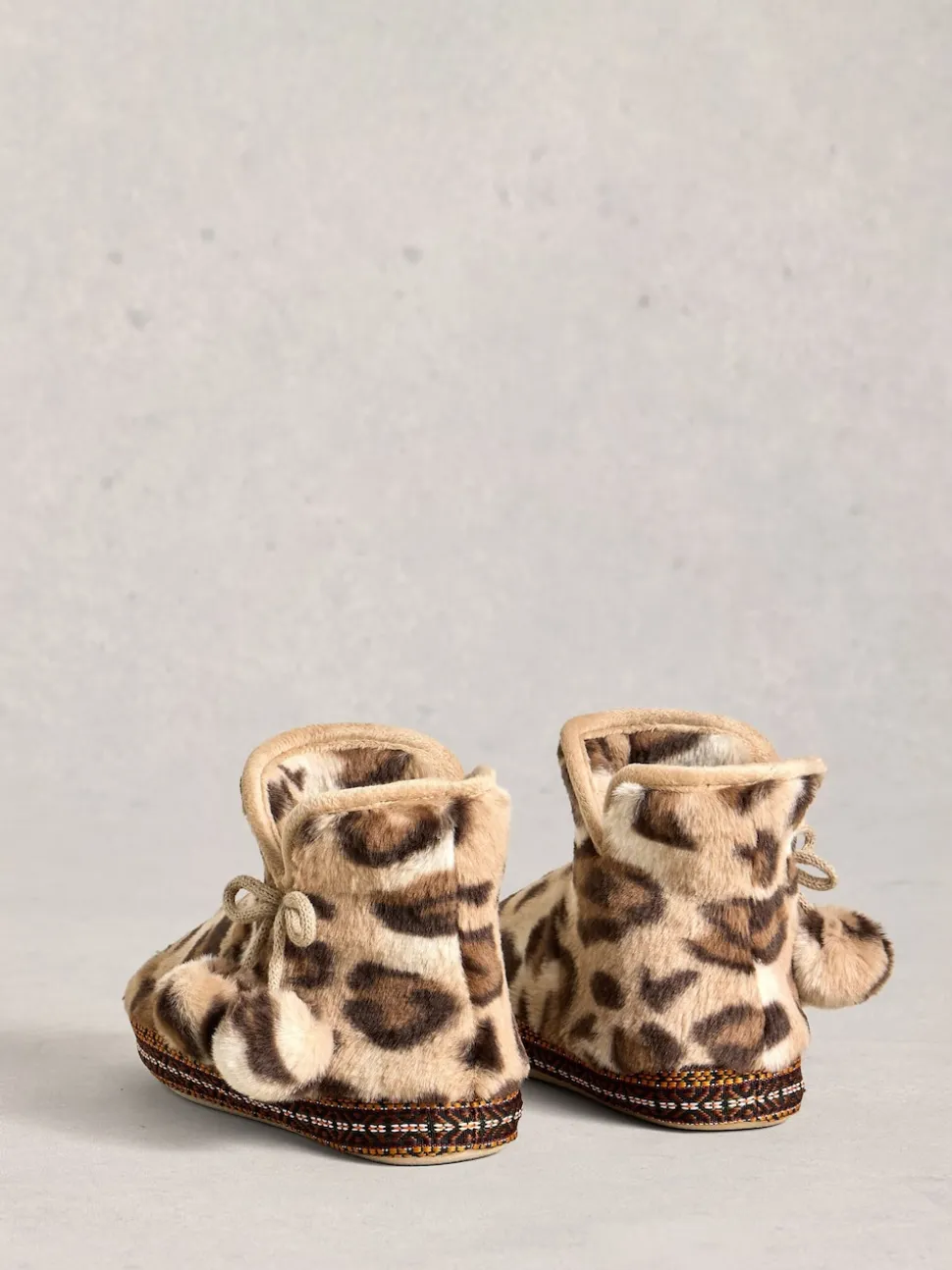 White Stuff Animal Faux Fur Bootie Slippers