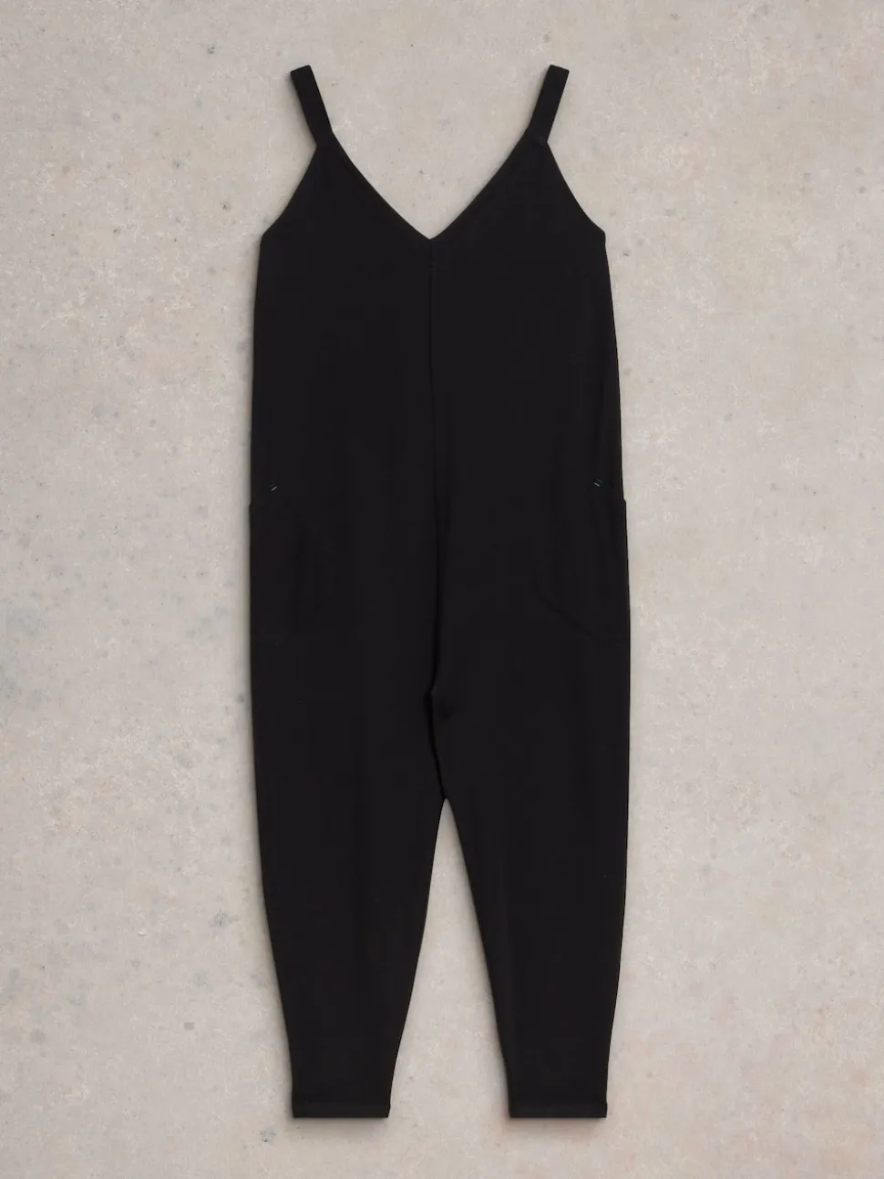 White Stuff Black Jersey Selina Jumpsuit