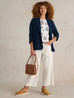 White Stuff Blue Evelyn Jersey Blazer