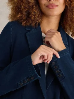 White Stuff Blue Evelyn Jersey Blazer