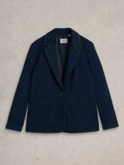 White Stuff Blue Evelyn Jersey Blazer