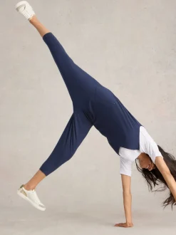 White Stuff Blue Jersey Selina Jumpsuit