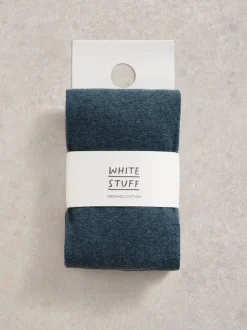 White Stuff Blue Patty Plain Tights