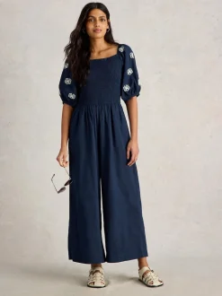White Stuff Blue Reese Jumpsuit