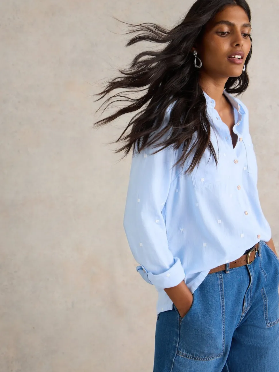 White Stuff Blue Sophie Shirt