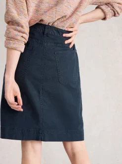 White Stuff Blue Tia Chino Skirt