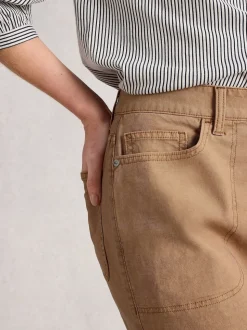 White Stuff Brown Tia Chino Skirt