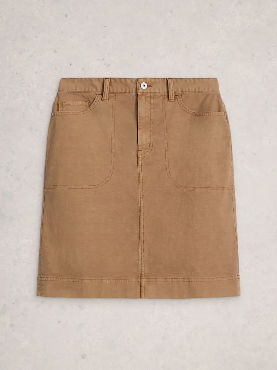 White Stuff Brown Tia Chino Skirt