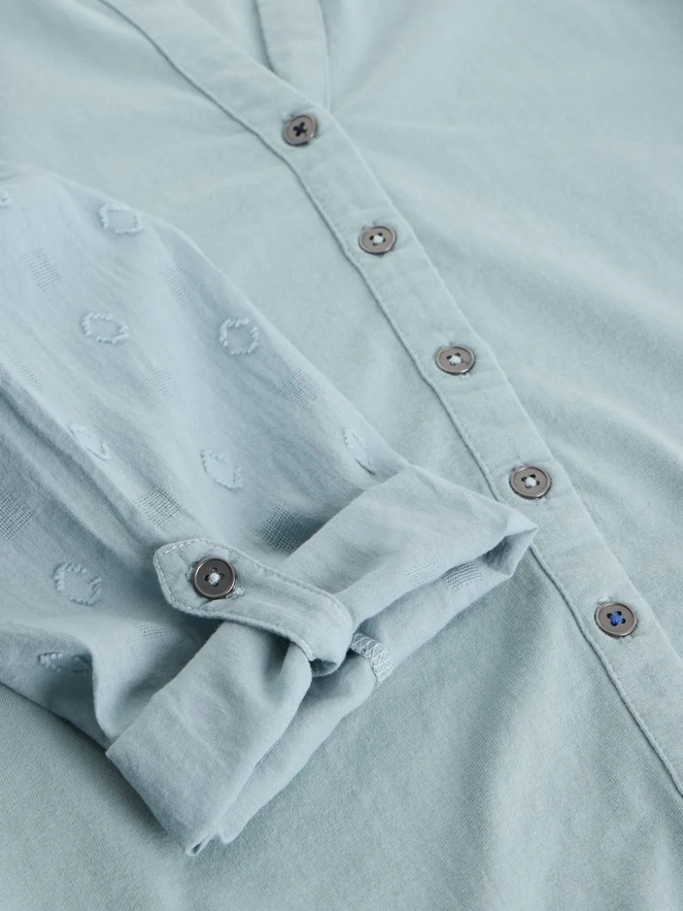 White Stuff Green 100% Cotton Mix Jersey Annie Shirt
