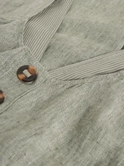 White Stuff Green Viola Linen Dungaree