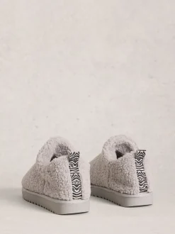 White Stuff Grey Borg Slipper Booties