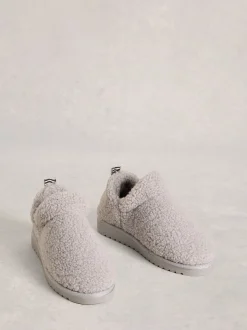 White Stuff Grey Borg Slipper Booties