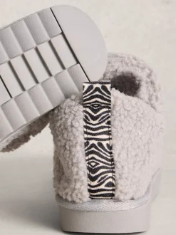 White Stuff Grey Borg Slipper Booties