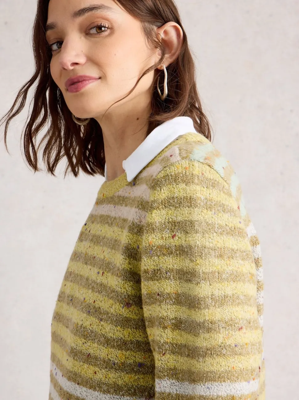 White Stuff Light Yellow Talia Nep Jumper