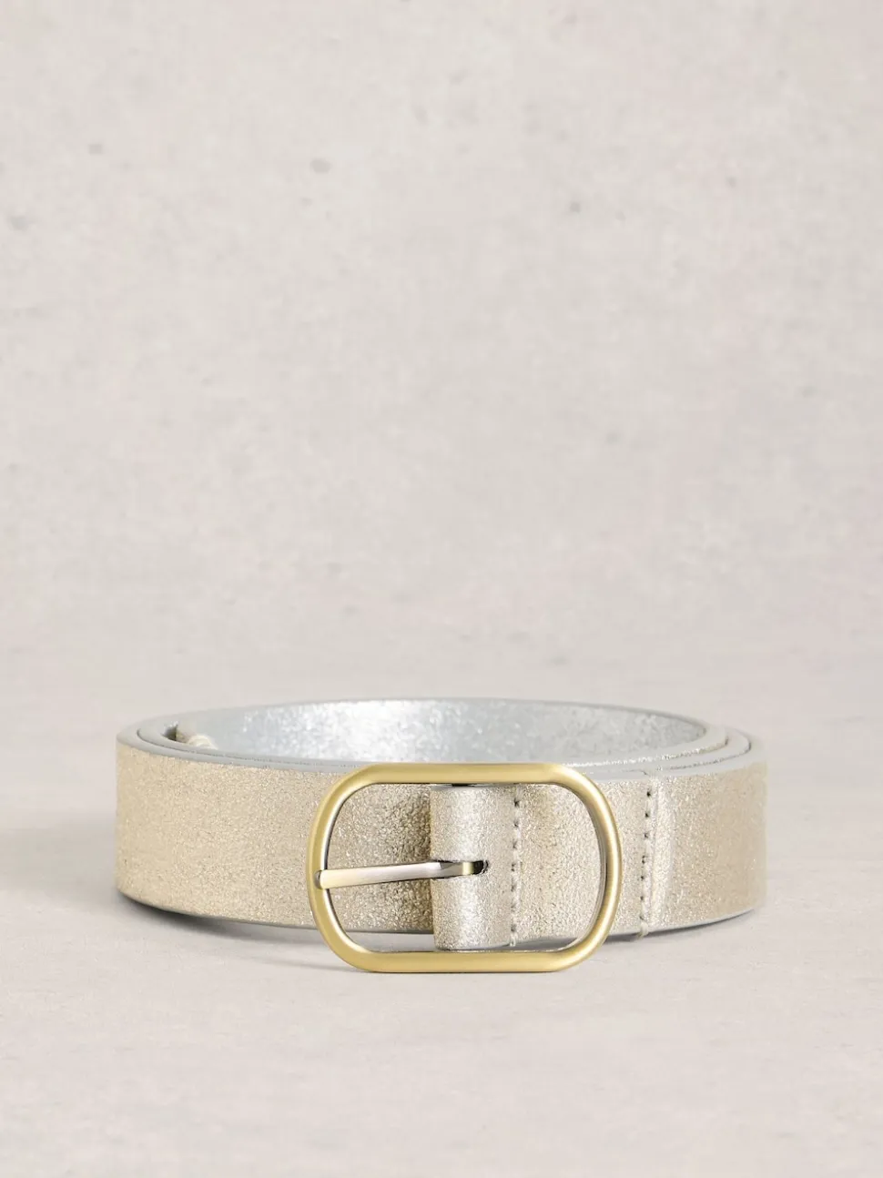 White Stuff Silver Reversible Leather Belt