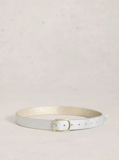 White Stuff Silver Reversible Leather Belt