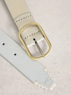 White Stuff Silver Reversible Leather Belt