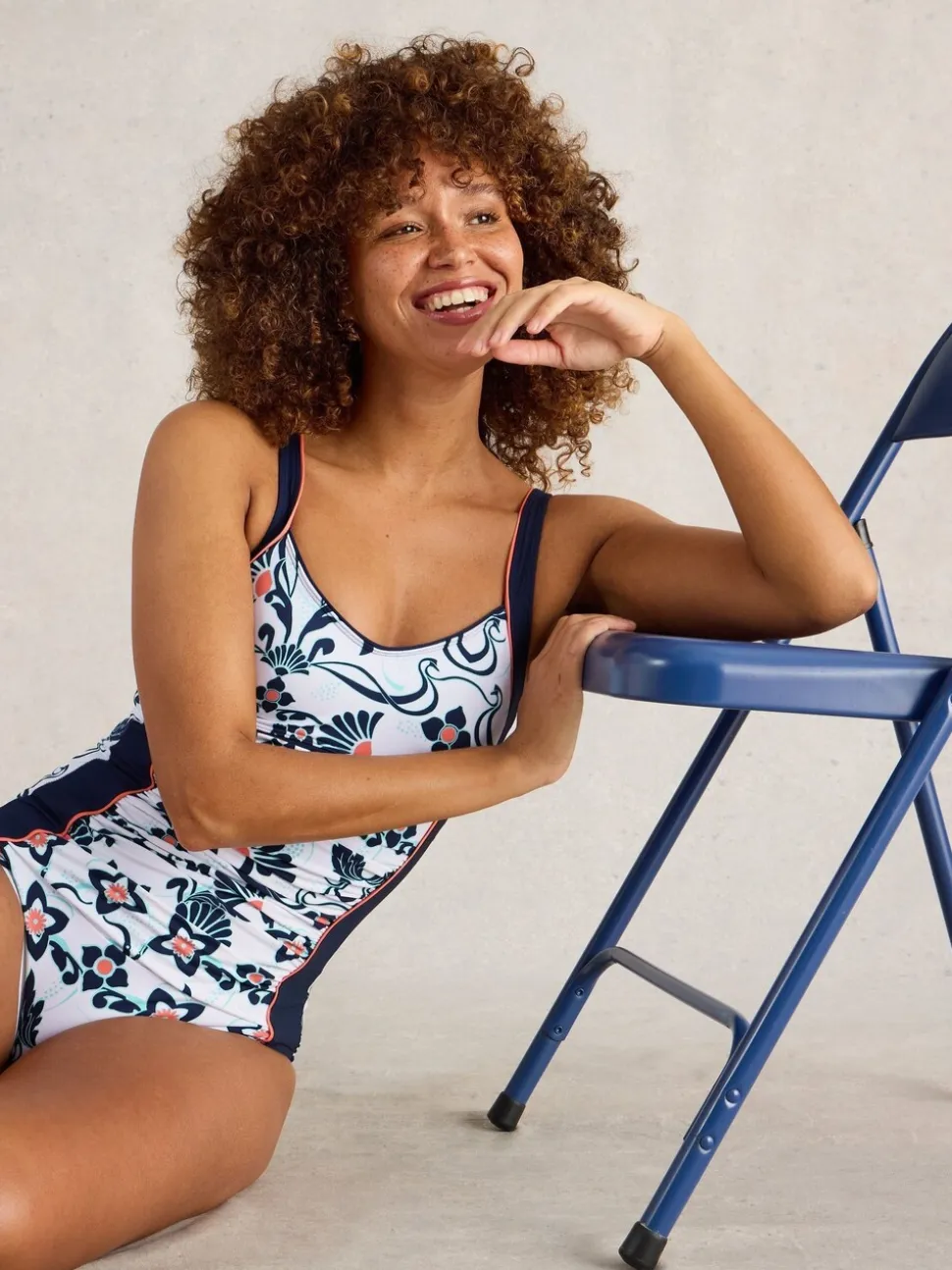 White Stuff White Splash Control Swimsuit