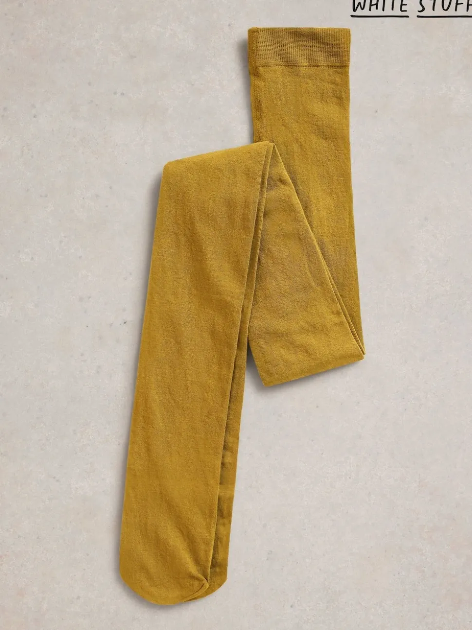 White Stuff Yellow Patty Plain Tights
