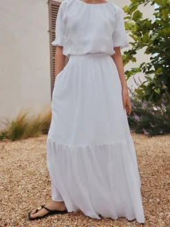 White Summer Maxi Skirt