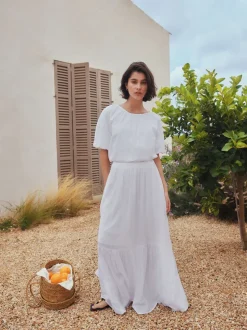 White Summer Maxi Skirt