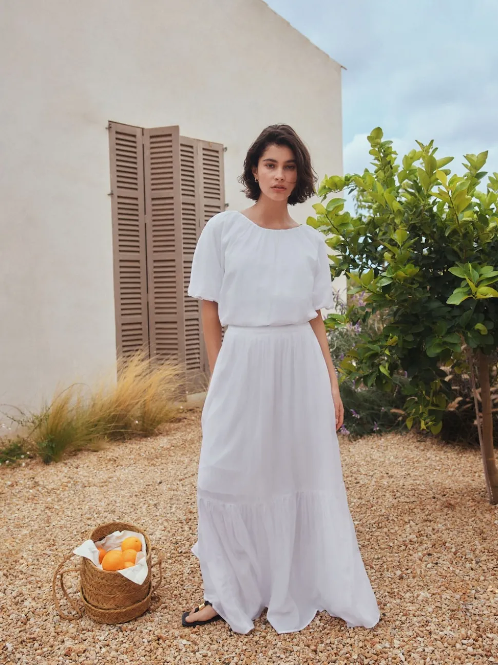 White Summer Maxi Skirt