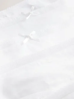 White Thong Cotton Rich Knickers 5 Pack