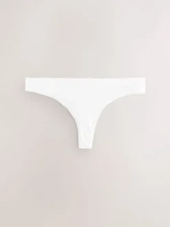 White Thong Cotton Rich Knickers 7 Pack