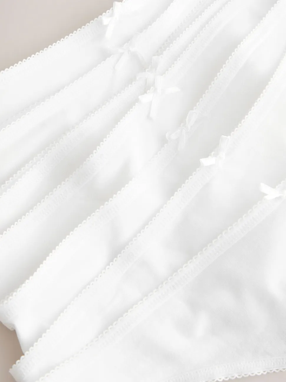 White Thong Cotton Rich Knickers 7 Pack