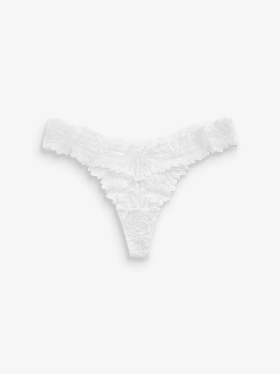 White Thong Ultimate Comfort Lace Knickers 2 Pack