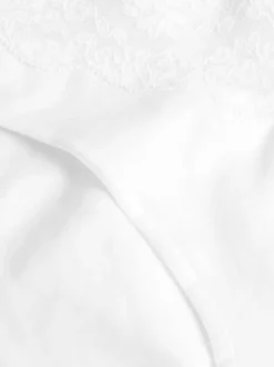 White/Black/Grey High Leg Cotton Lace Knickers 4 Pack