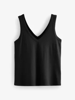 White/Black/Grey Marl Modal Slouch Vests 3 Pack