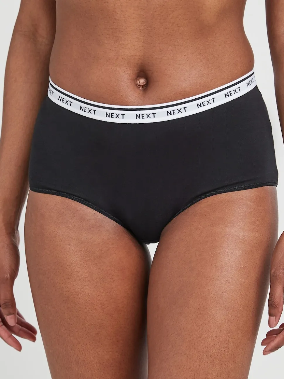 White/Black/Grey Midi Cotton Logo Knickers 4 Pack