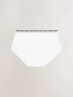 White/Black/Grey Midi Cotton Logo Knickers 4 Pack