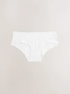 White/Black/Grey Short Cotton Lace Knickers 4 Pack